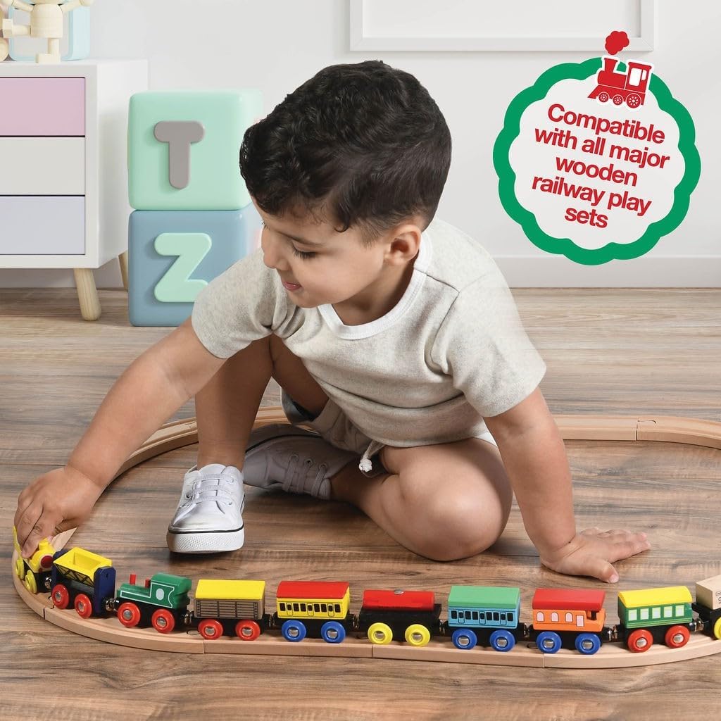 Play22 12-Piece Wooden Train Set