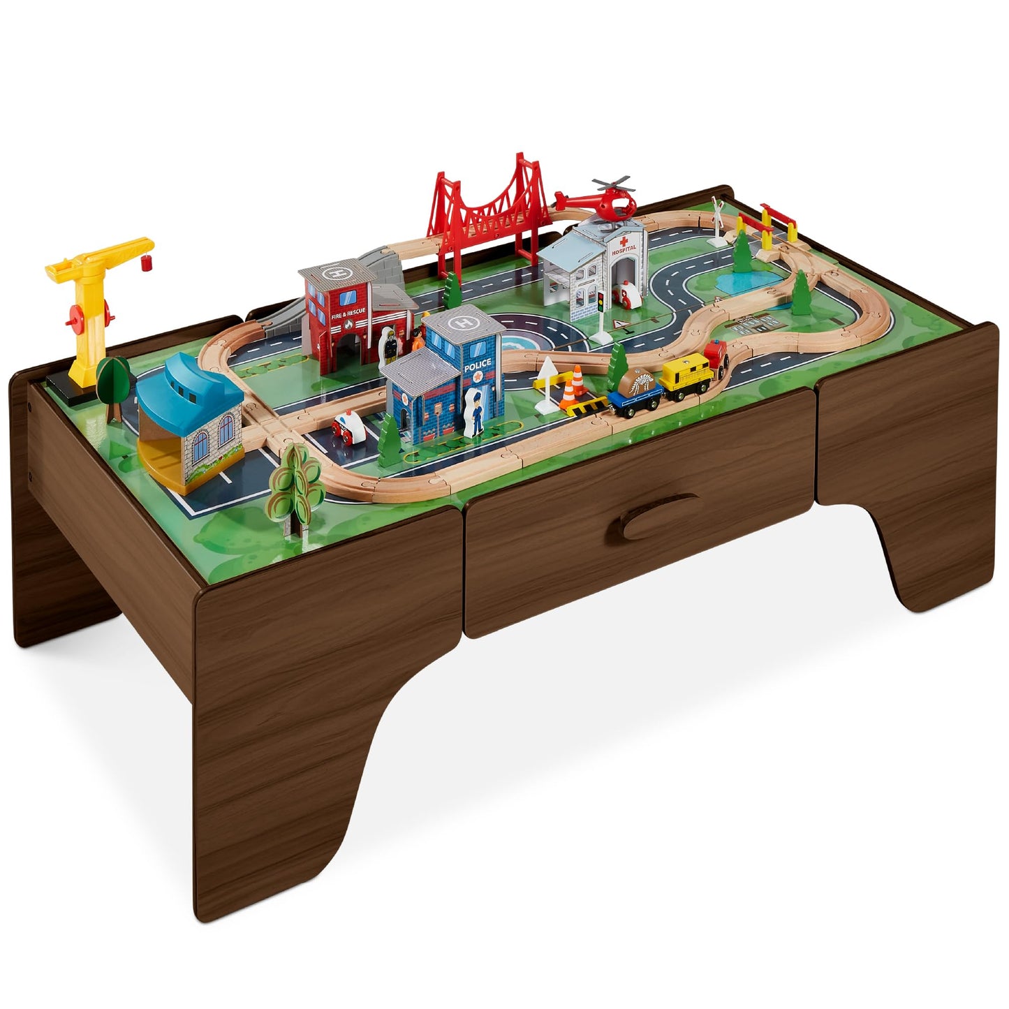 50in Kids Wooden Train Table