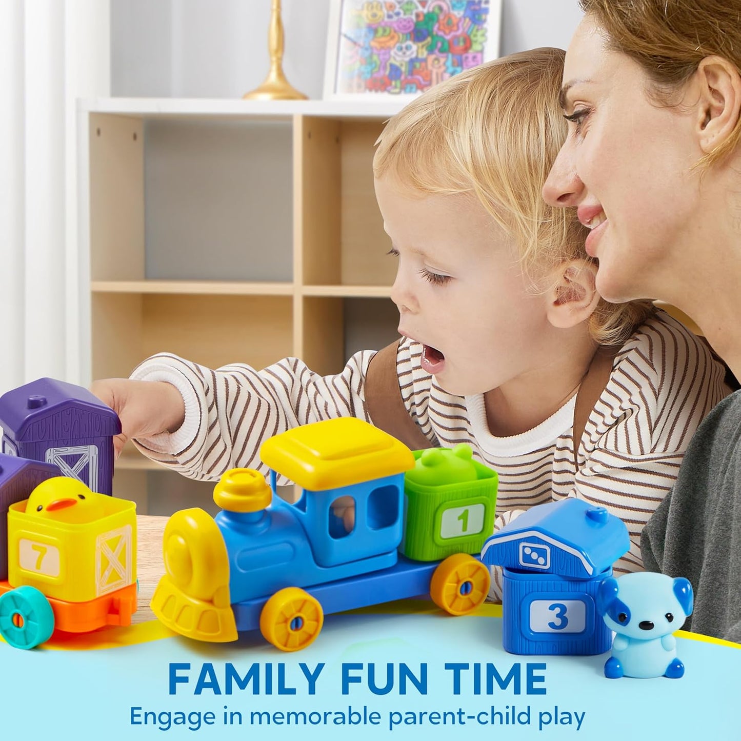 Montessori Farm Train Toy