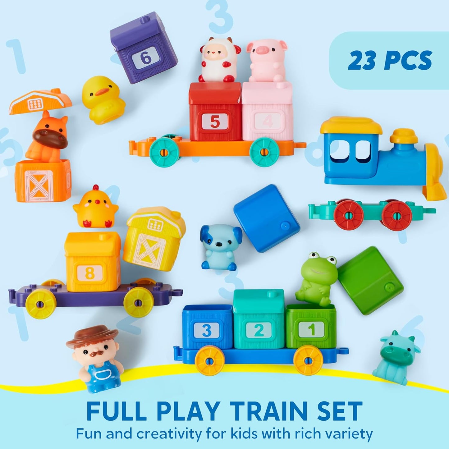 Montessori Farm Train Toy