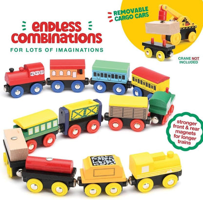 Play22 12-Piece Wooden Train Set