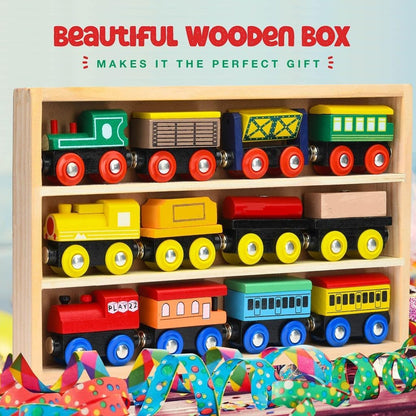 Play22 12-Piece Wooden Train Set