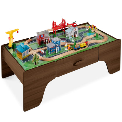 50in Kids Wooden Train Table