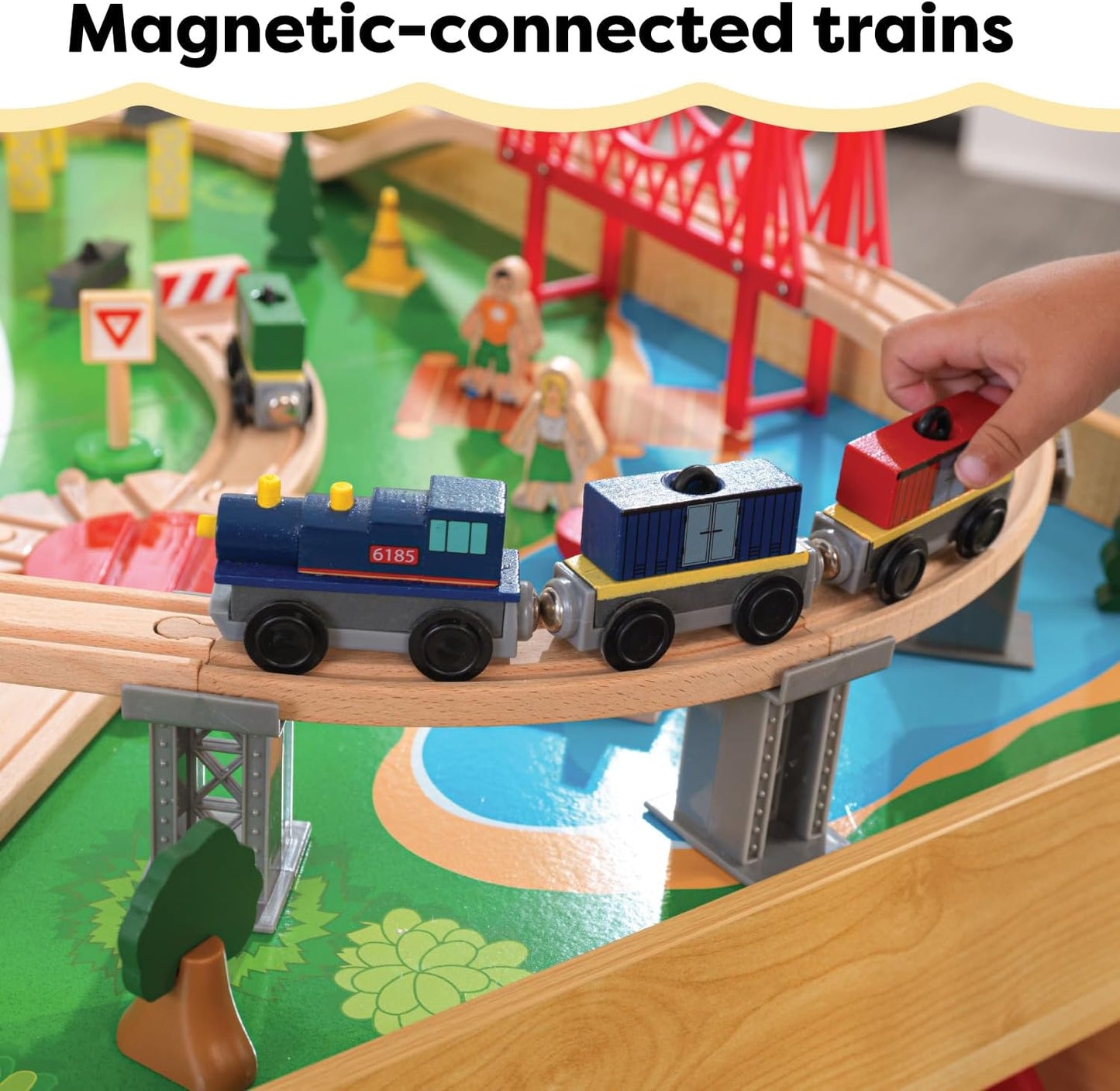 KidKraft Train Table Set – 120 Pieces