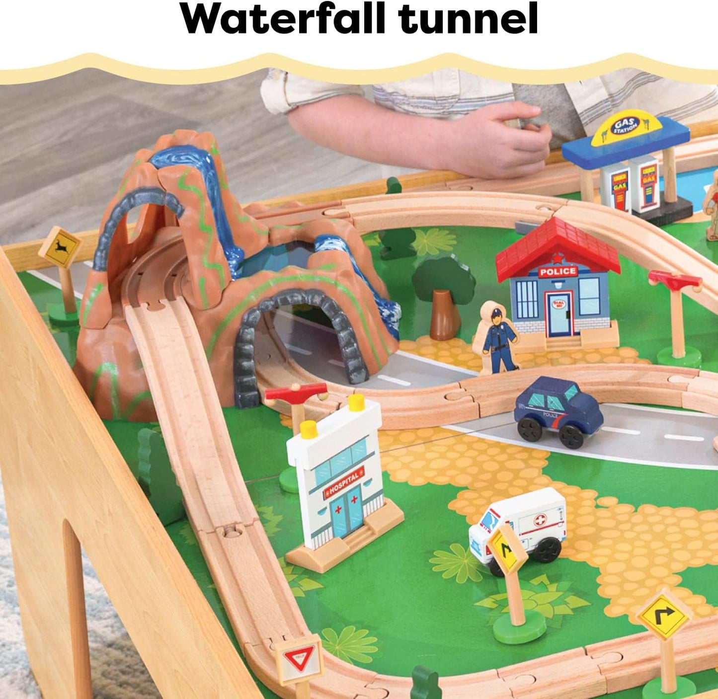 KidKraft Train Table Set – 120 Pieces