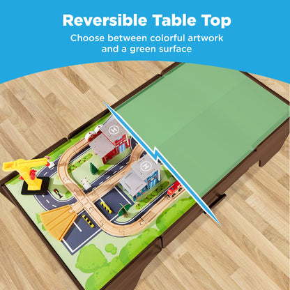 50in Kids Wooden Train Table