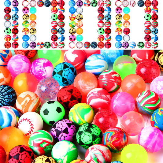 1000-Piece 1" Bouncy Balls Bulk Set