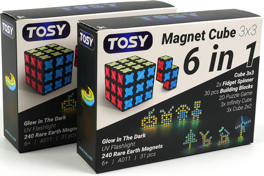 TOSY 3x3 Magnet Cube 2-Pack