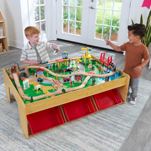 KidKraft Train Table Set – 120 Pieces